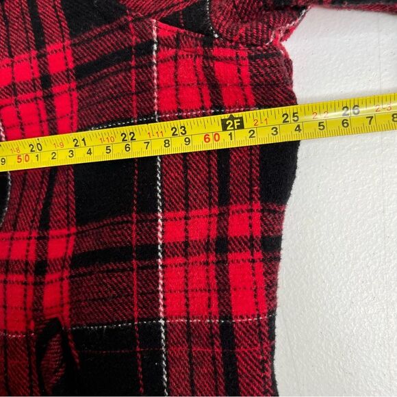 Torrid Sherpa Lined Red Plaid Trucker Jacket Shacket Buttons Cotton Women 2X - Picture 12 of 14